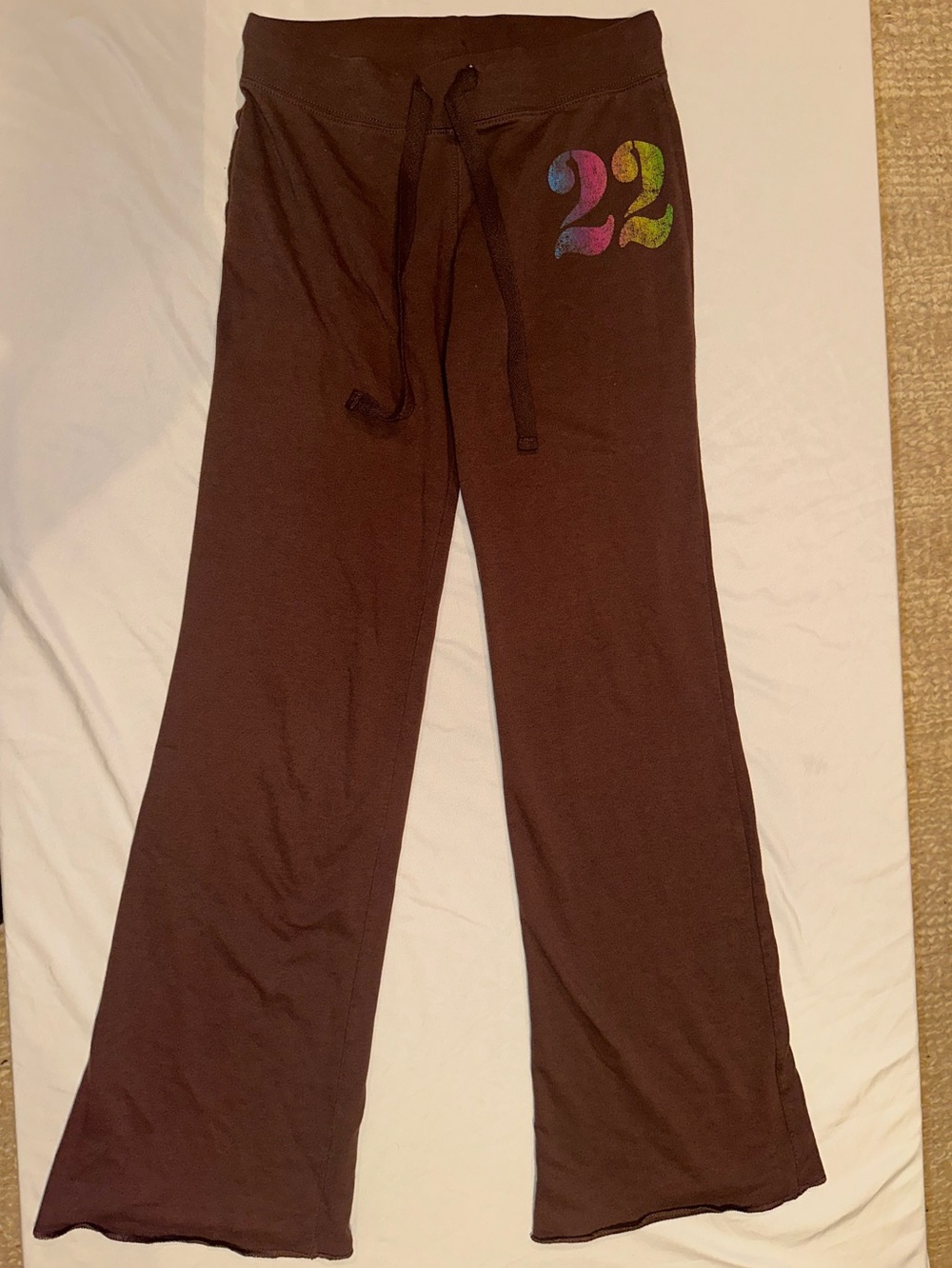 Rue21 Brown Flare Y2K Sweatpants with Drawstring - Medium